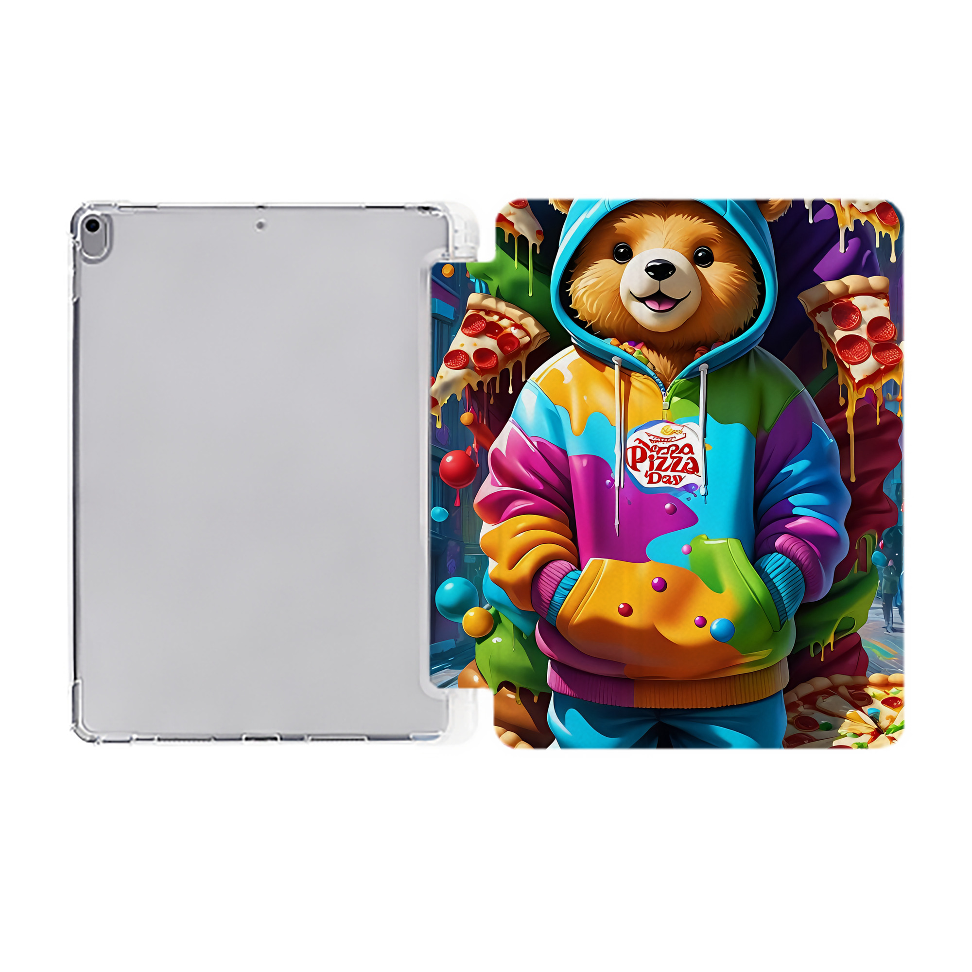 （画像用） ミッキーマウス Mickey Mouse IPad ケース ペン収納付き 三つ折りスタンド PUレザー×シリコン 対応機種9.5/10.5/10.9インチ